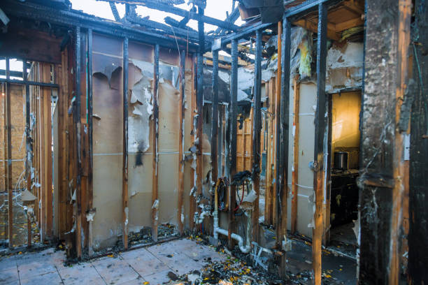 Professional Fire Damage Restoration technician working in Stratford, TX